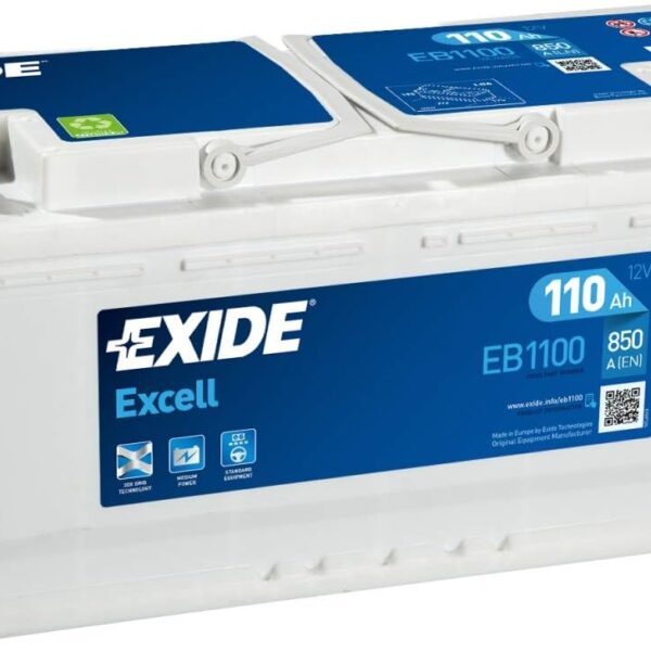 EXIDE Excell EB1100 12V 110Ah 850A Car & Van Battery