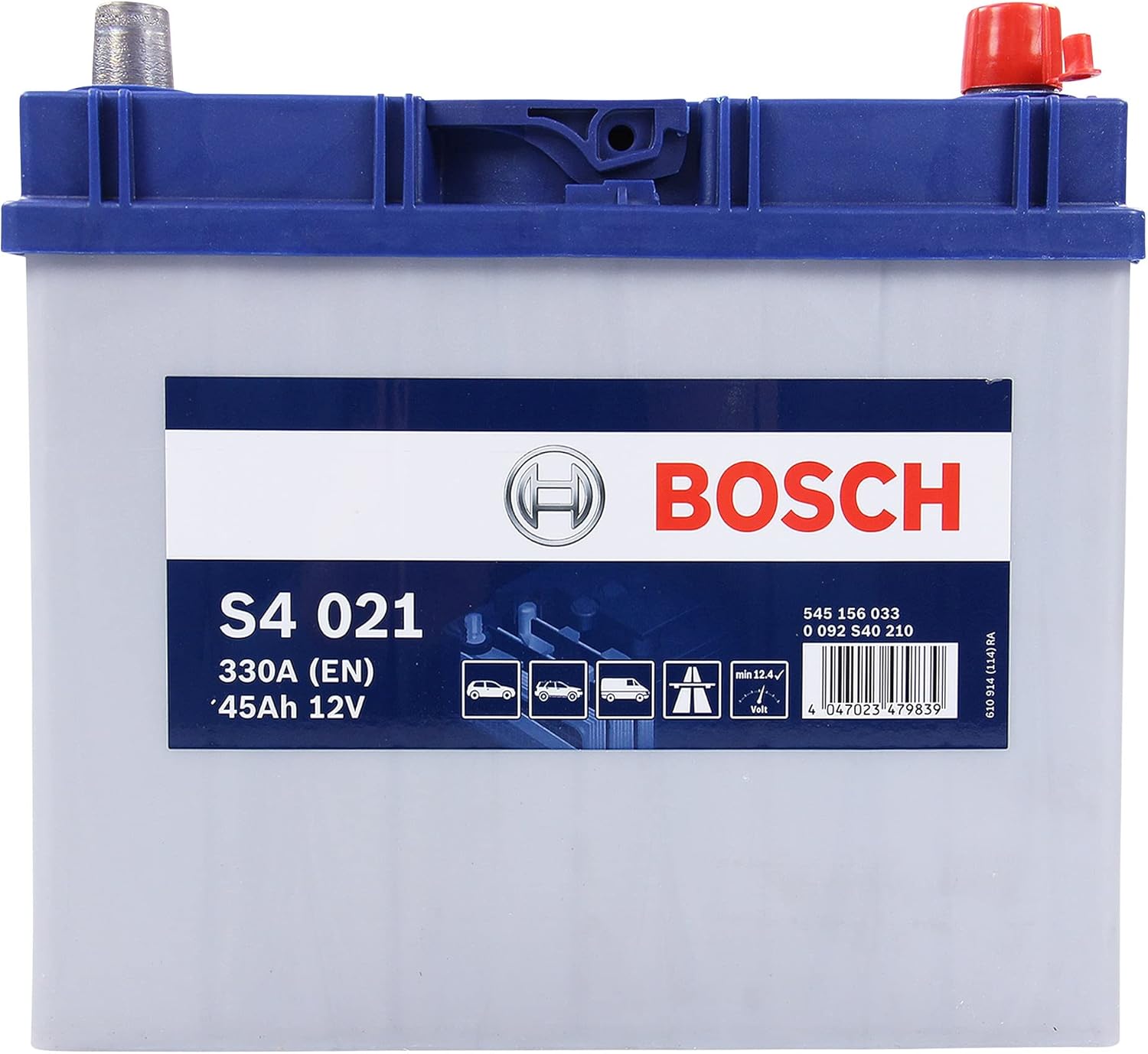 Bosch S4021 45Ah 044/053 Car Battery – Lead-Acid Technology 1 Bosch S4021 45Ah 044/053 Car Battery – Lead-Acid Technology