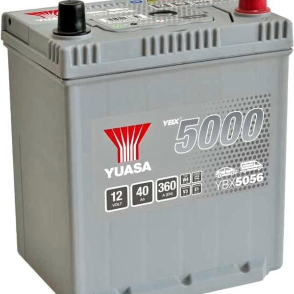 Yuasa YBX5056 Silver 12V 40Ah Car Battery – Maintenance-Free