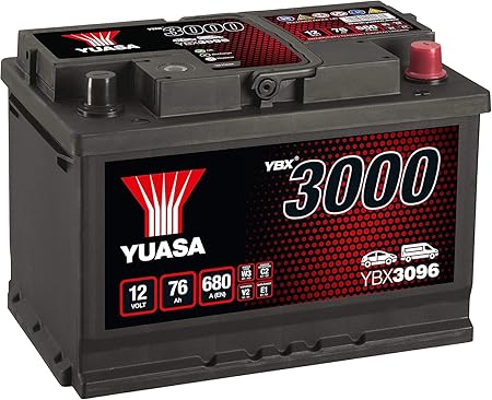 Yuasa YBX3096 12V 76Ah 680CCA Sealed Maintenance-Free Car Battery