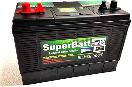 SuperBatt DT120 12V 120Ah Heavy Duty Leisure & Marine Battery