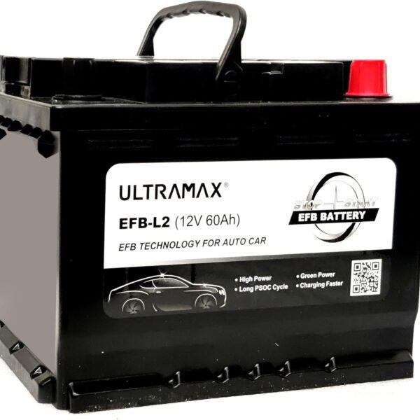 Ultramax Start-Stop Car Battery 12V 60Ah 640CCA AGM/EFB – Type 027