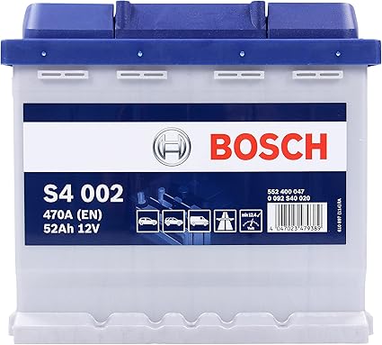 Bosch S4002 12V 52Ah 470A Car Battery – Lead Acid, Non Start/Stop Vehicles