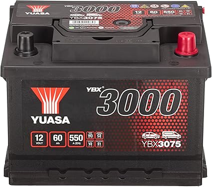 Yuasa YBX3075 12V 60Ah 550CCA Maintenance-Free Car Battery
