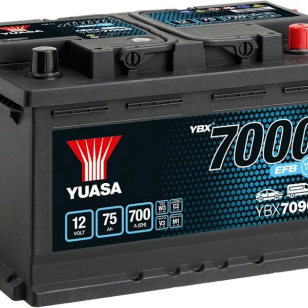 Yuasa YBX7096 EFB Start-Stop Battery – 12V 75Ah 700CCA