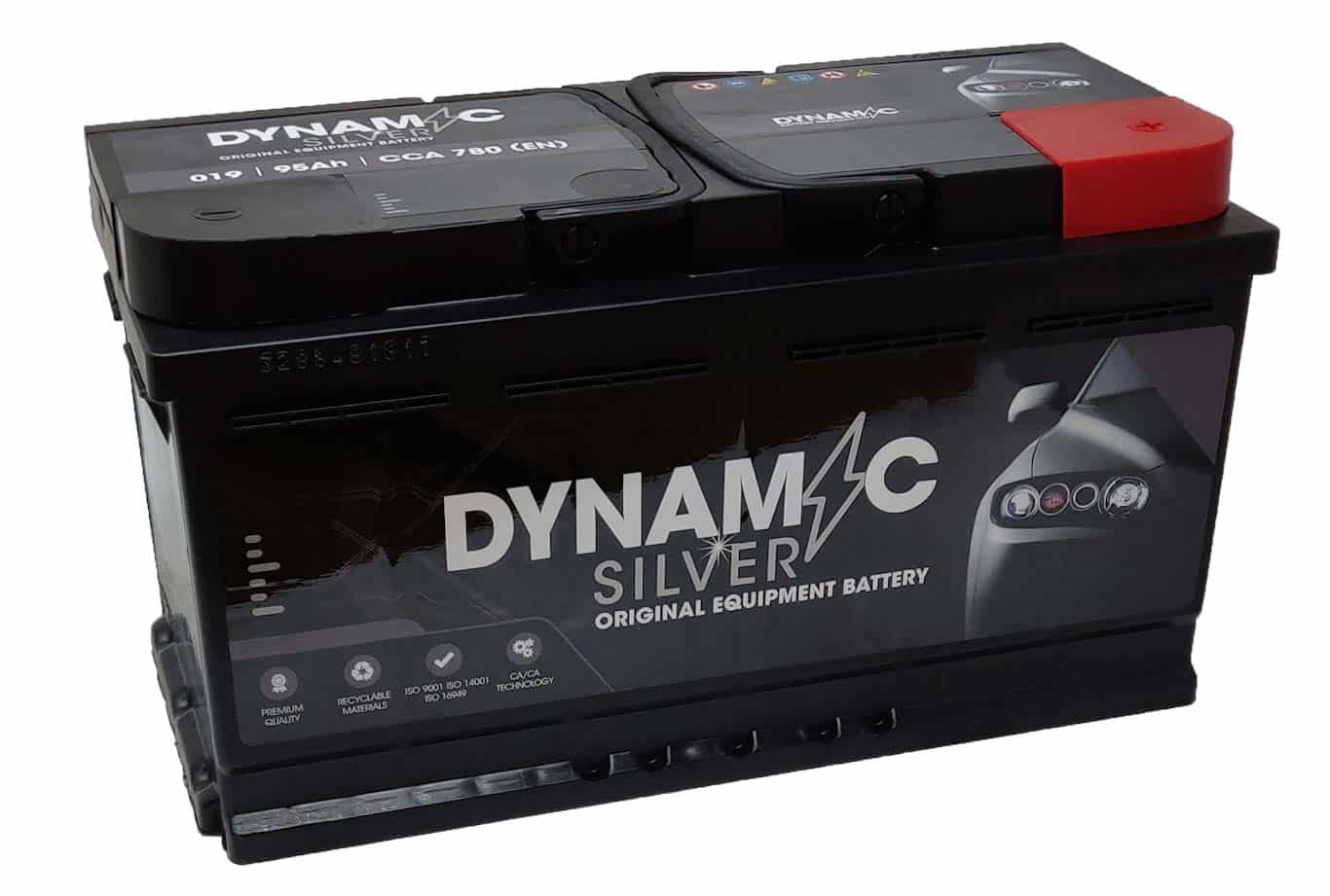 019 Dynamic Silver Car Battery 95Ah 800CCA | Powerful Starts 1 019 Dynamic Silver Car Battery 95Ah 800CCA | Powerful Starts