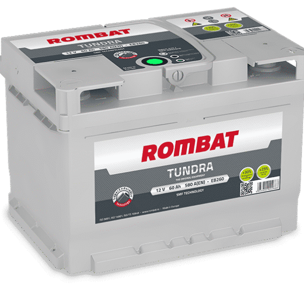 Rombat Tundra 075 Car Battery – 60Ah, 580CCA