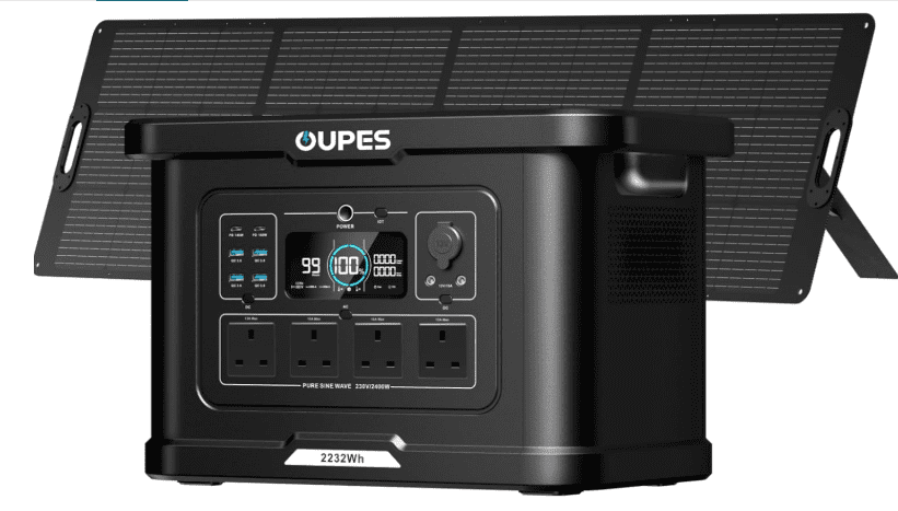 OUPES Exodus 2400 Solar Generator 2232Wh – 2400W Portable Power Station, App Control, 1.2H Fast Charge, UPS 1 OUPES Exodus 2400 Solar Generator 2232Wh – 2400W Portable Power Station, App Control, 1.2H Fast Charge, UPS