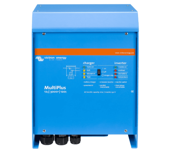 Victron Energy MultiPlus Pure Sine Wave Inverter Charger for 120 amp Battery, Transfer Switch 16 Amp, 3000VA 12-Volt 230V