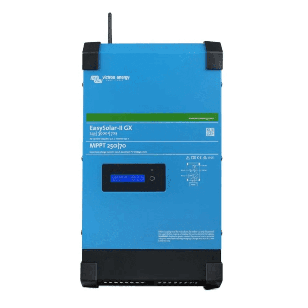 Victron EasySolar-II GX 3000VA 24V Inverter with 70A Charger & MPPT 250V 70A Solar Controller