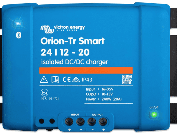 Victron Energy Orion-Tr Smart DC to DC Charger (Bluetooth) - 24/12-Volt 20 amp 240-Watt - Battery Charger for Dual Battery Systems - Isolated