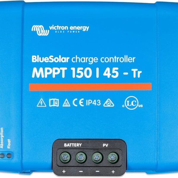 Victron Energy BlueSolar MPPT 150/45 Tr Solar Charge Controller – 12V/24V/36V/48V, 45A