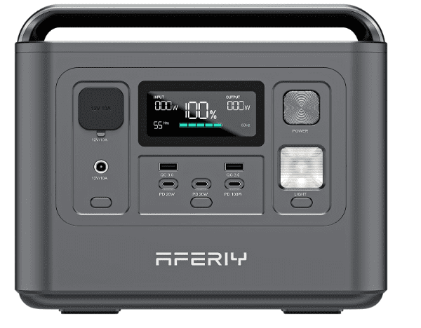 AFERIY 800W Portable Power Station 512Wh LiFePO4 – 1H Fast Charge, 220–240V AC, UPS & Solar Generator