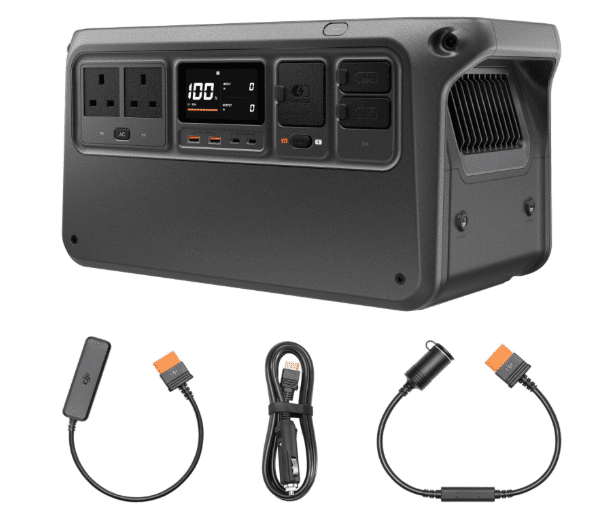 DJI Power 1000 V2 Portable Power Station 1024Wh LFP, 2600W Output, 37-Min Fast Charge