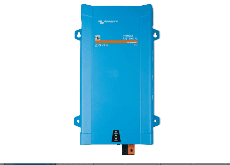 Victron Energy MultiPlus 1600VA 12V 230V Pure Sine Inverter Charger (70A) 1 Victron Energy MultiPlus Pure Sine Wave Inverter Charger for 70 amp Battery, 1600VA 12-Volt 230V