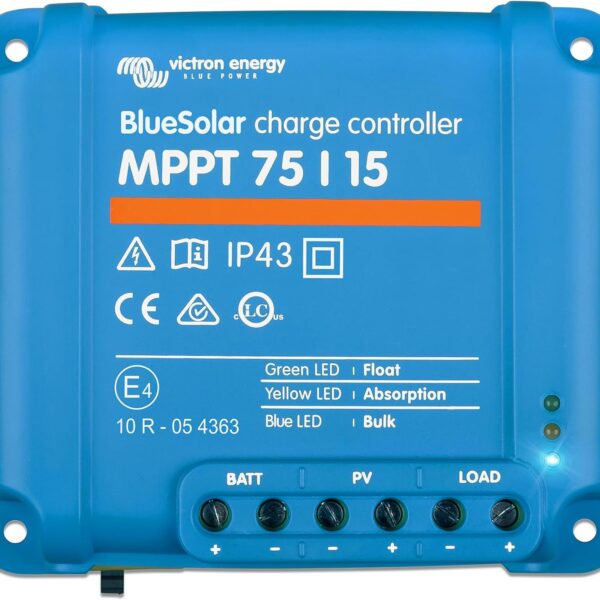 Victron BlueSolar MPPT 75/15 Solar Charge Controller, 12V/24V, 15A – A+++