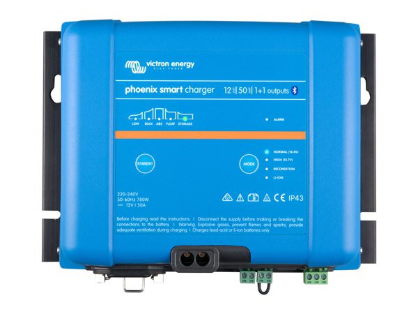Victron Energy Smart IP43 12V 50A Battery Charger – 230V, 3 Outputs, Bluetooth