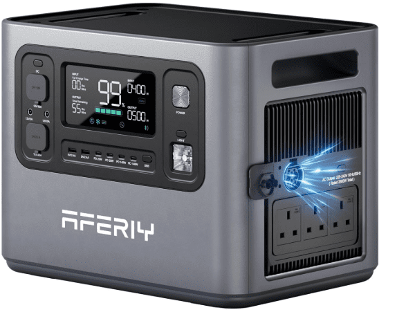 AFERIY P280 2048Wh Portable Power Station – 2800W Solar Generator with 1.5H Fast Charge, Expandable to 10.24kWh for Camping & Home Backup
