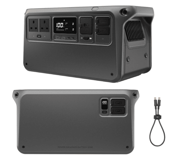 DJI Power 1000 V2 Portable Power Station 1024Wh LFP + Expansion Battery, 2600W Output, Expandable to 11,264Wh