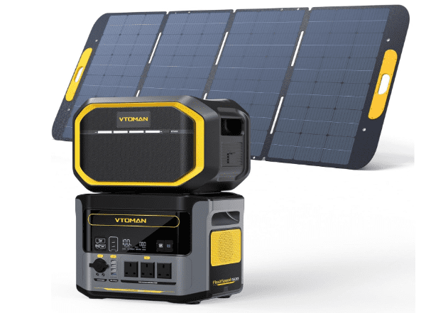 VTOMAN FlashSpeed 1500 Bundle 3096Wh/1500W with Extra Battery & 400W Solar Panel
