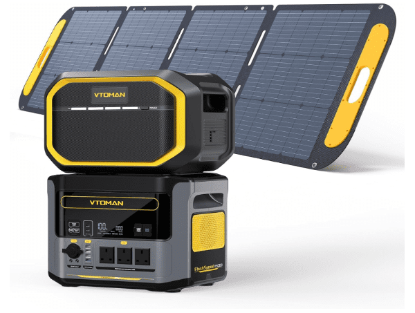 VTOMAN FlashSpeed 1500 Bundle 3096Wh/1500W with Extra Battery & 200W Solar Panel