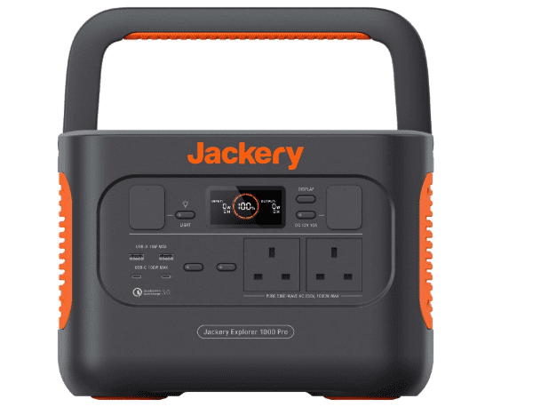 Jackery Explorer 1000 Pro Portable Power Station 1002Wh, 2x100W PD Fast Charge, 1.8H Full Recharge Solar Generator for RV, Camping & Emergencies