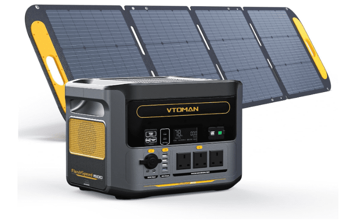 VTOMAN FlashSpeed 1500 Portable Power Station 1548Wh/1500W with 200W Solar Panel, LiFePO4, 230V AC, 1H Fast Charge 1 VTOMAN FlashSpeed 1500 Portable Power Station 1548Wh/1500W with 200W Solar Panel, LiFePO4, 230V AC, 1H Fast Charge
