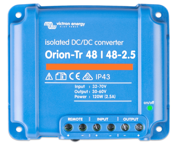 Victron Energy Orion-Tr IP43 48/48-Volt 2.5 amp 120-Watt DC-DC Converter, Isolated
