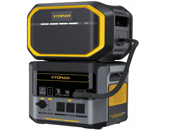VTOMAN FlashSpeed 1500 Portable Power Station 1500W (3000W Peak) with Extra Battery, 3096Wh LiFePO4, 12 Outputs, AC/DC/Solar Charging for Camping, RV & Home Outages