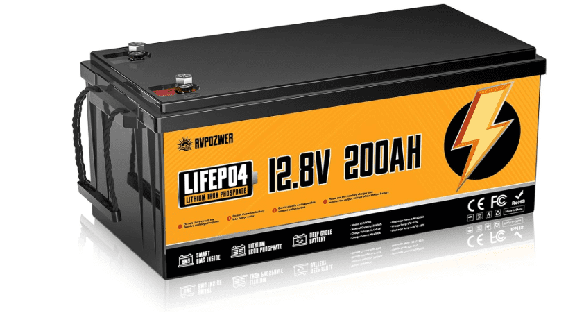 12V 200Ah LiFePO4 Battery with 200A BMS & Low Temp Protection – 18,000 Cycles, 2560Wh for RV, Solar & Marine 1 12V 200Ah LiFePO4 Battery with 200A BMS & Low Temp Protection – 18,000 Cycles, 2560Wh for RV, Solar & Marine