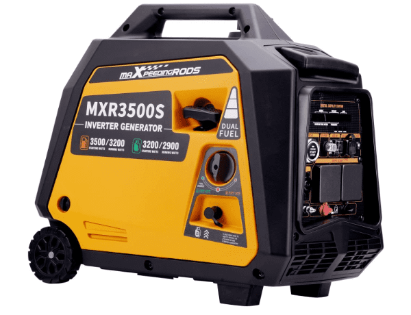 maXpeedingrods 3500W Dual Fuel Inverter Generator – 4-Stroke, Electric Start, Portable for RV, Camping & Home Backup
