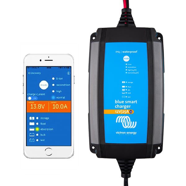 Victron Energy Blue Smart IP65 12V 25A Battery Charger – 230V, Bluetooth (UK)