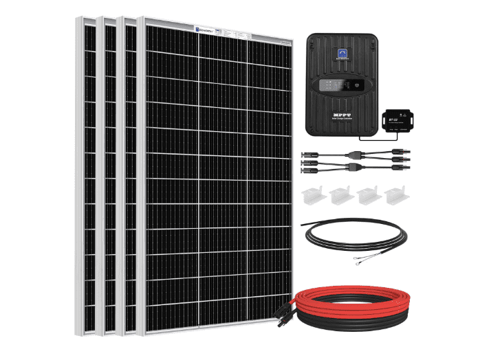 ECO-WORTHY 480W 12V Off-Grid Solar Panel Kit – 4×120W Bifacial Panels, 40A MPPT Controller, Cables & Z Brackets (Ideal for Sheds & Motorhomes, 2kWh/Day) 1 ECO-WORTHY 480W 12V Off-Grid Solar Panel Kit – 4×120W Bifacial Panels, 40A MPPT Controller, Cables & Z Brackets (Ideal for Sheds & Motorhomes, 2kWh/Day)
