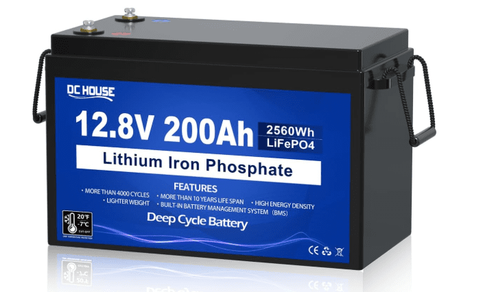DCHOUSE 12V 200Ah LiFePO4 Battery with 200A BMS – 4000–10000 Cycles for Marine, RV, and Trolling Motors 1 DCHOUSE 12V 200Ah LiFePO4 Battery with 200A BMS – 4000–10000 Cycles for Marine, RV, and Trolling Motors