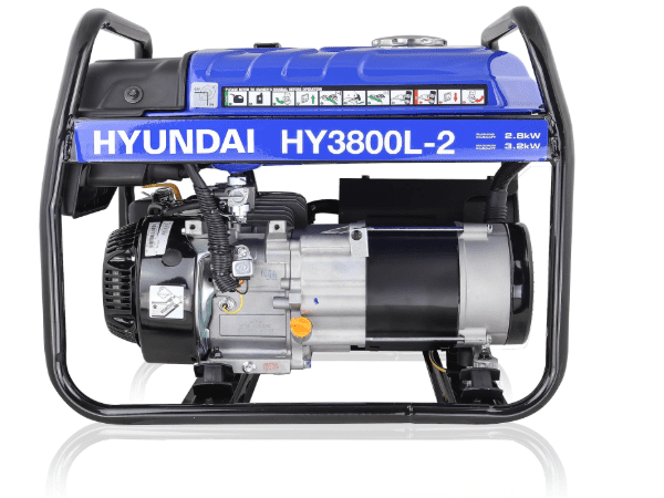 Hyundai 3.2kW Petrol Open Frame Generator – 4kVA for Home & Site Use