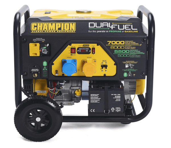 Nissan Car Batteries 10 Champion CPG7500E2-DF 7000W Dual Fuel Portable Generator – 439cc, Petrol/Propane, Electric Start
