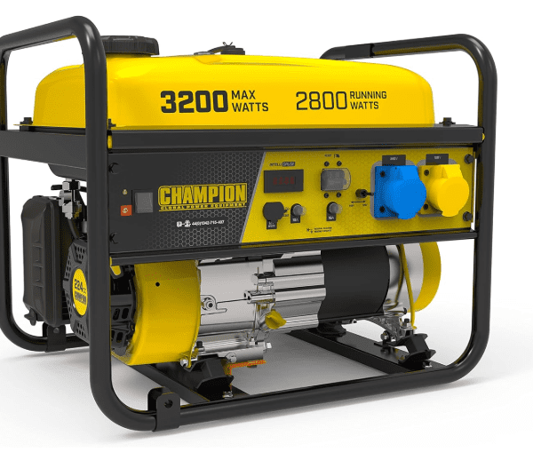 Nissan Car Batteries 18 Champion 500560 3200W Portable Petrol Generator with 224cc Engine, 12-Hour Runtime, Digital Display & AVR Protection