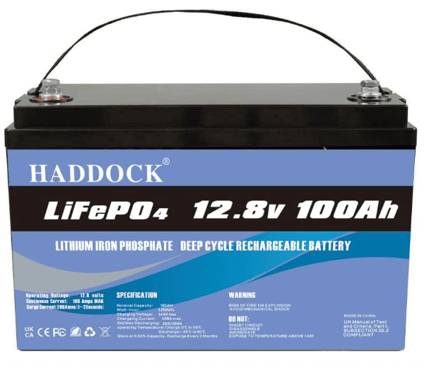 12V 100Ah LiFePO4 Lithium Battery – RV, Boat & Solar Use