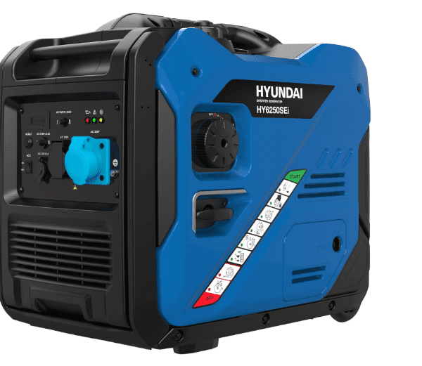Hyundai 5.5kW Petrol Inverter Generator – 5.0kW Continuous, Electric Start, Pure Sine Wave, ECO Mode, Wheel Kit