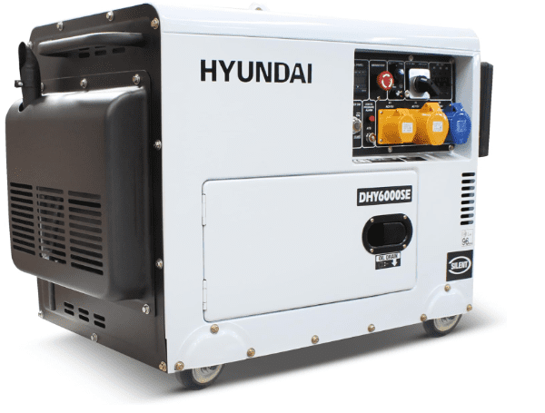 Hyundai Silenced Standby Diesel Generator – 5.2kW / 6.5kVA, Electric Start, Single Phase, Low Noise