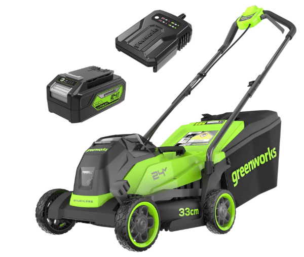 Greenworks 24V 33cm Brushless Mower 4Ah Kit