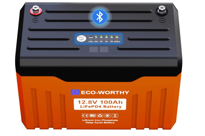ECO-WORTHY 12V 100Ah LiFePO4 Lithium Battery with Bluetooth, LED Display & 100A BMS Low-Temp Protection for RV, Boat & Camping 1 ECO-WORTHY 12V 100Ah LiFePO4 Lithium Battery with Bluetooth, LED Display & 100A BMS Low-Temp Protection for RV, Boat & Camping